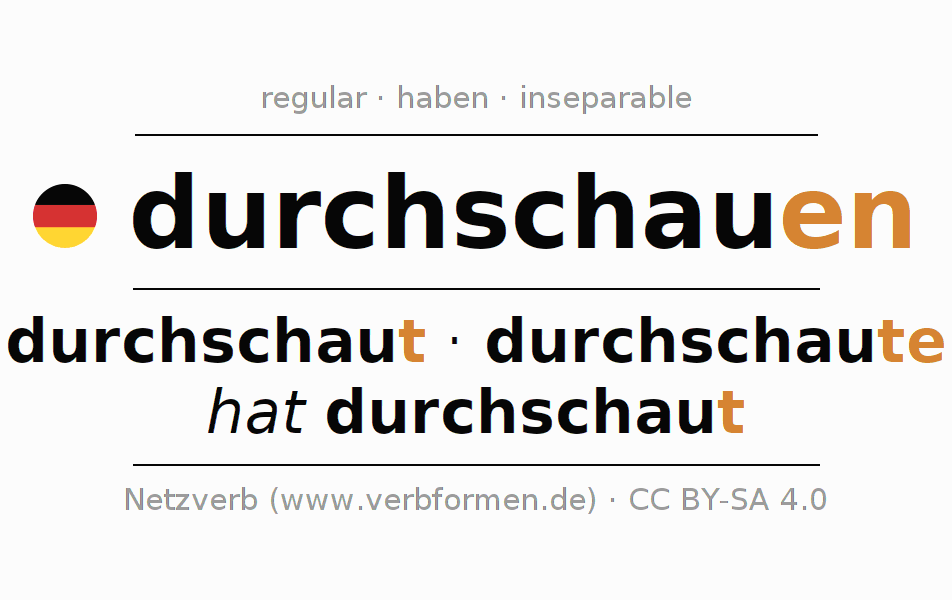 Sentences with German verb durchschauen