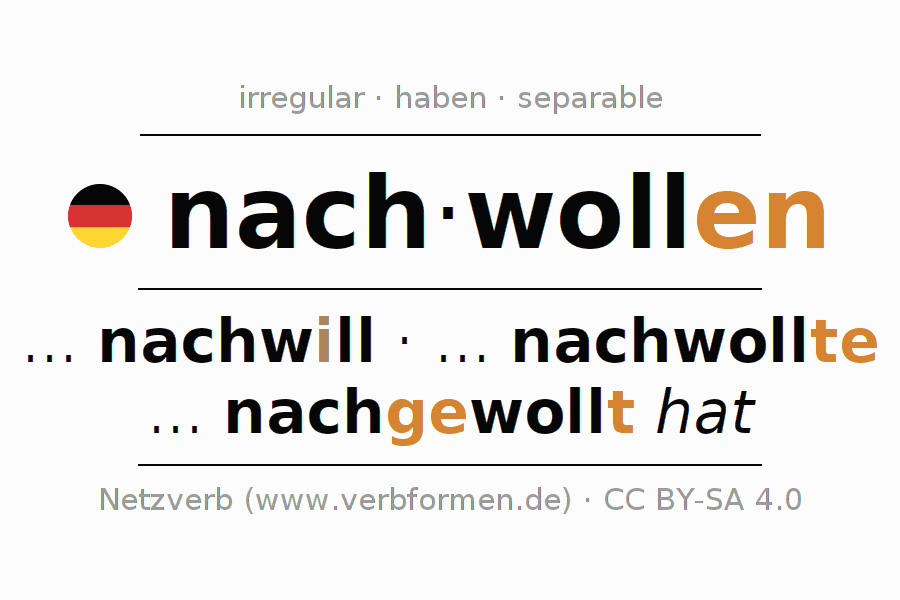 Conjugation of German verb nachwollen