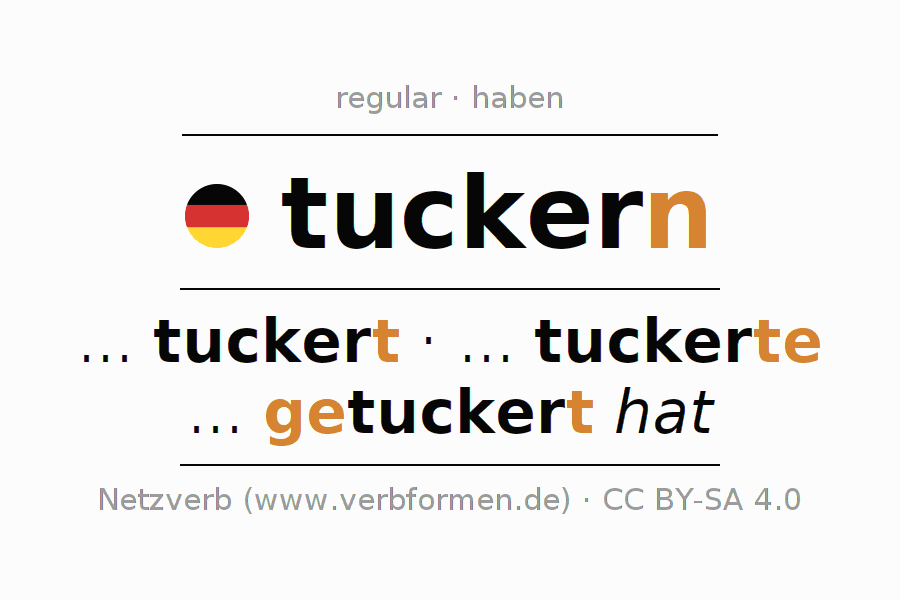 Conjugation of German verb tuckern (hat)