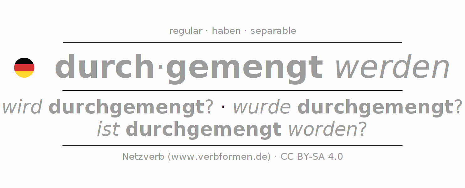 Conjugation of German verb durchmengen