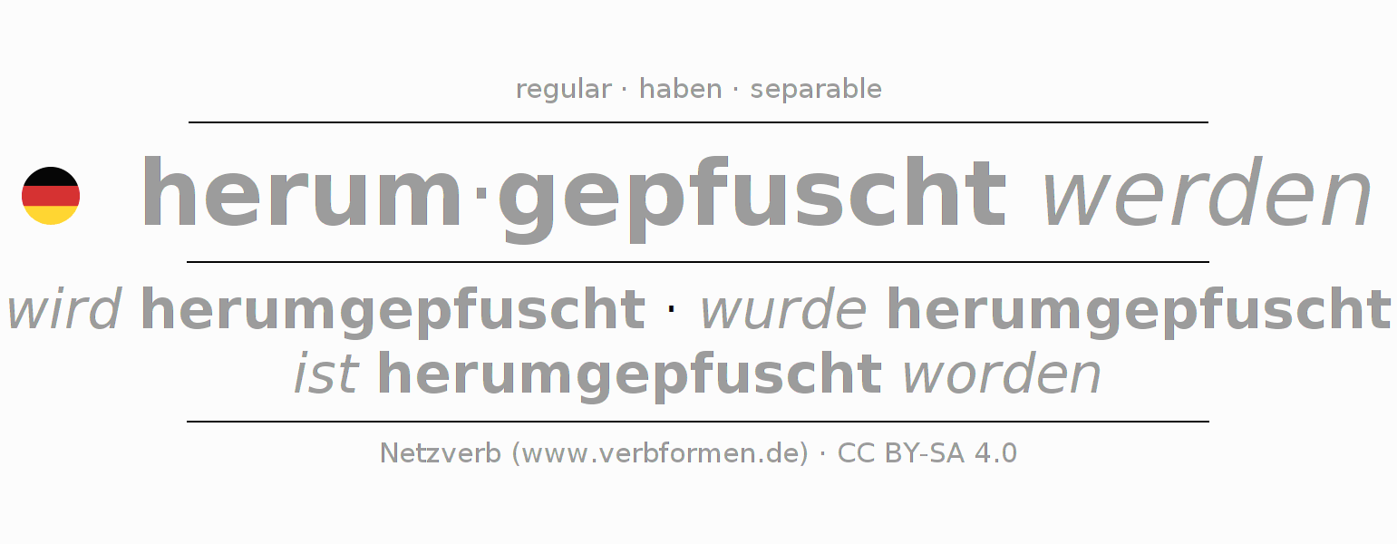 Conjugation of German verb herumpfuschen