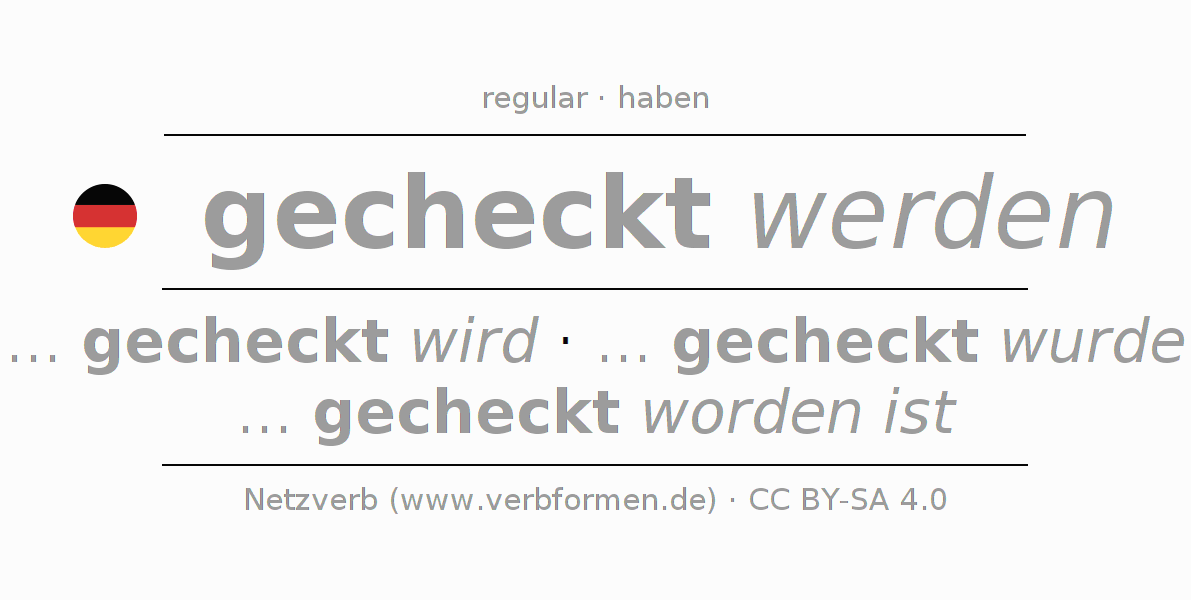 Conjugation of German verb checken