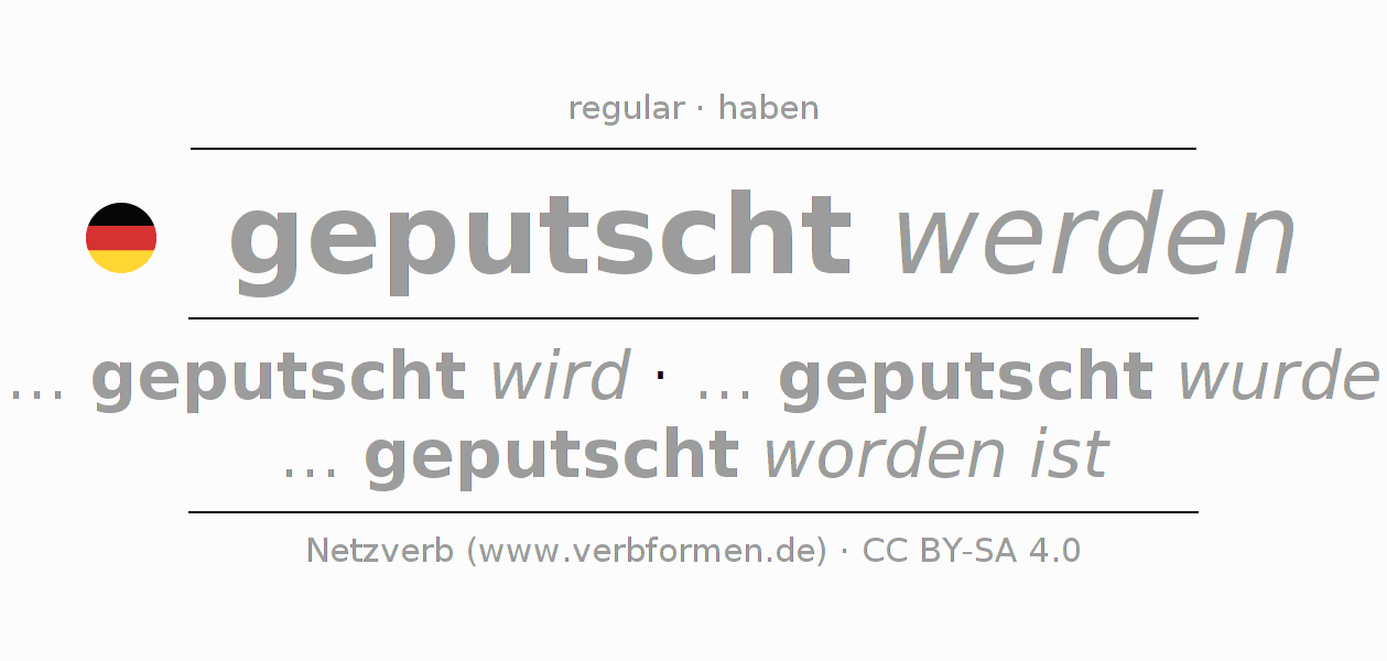 Conjugation of German verb putschen