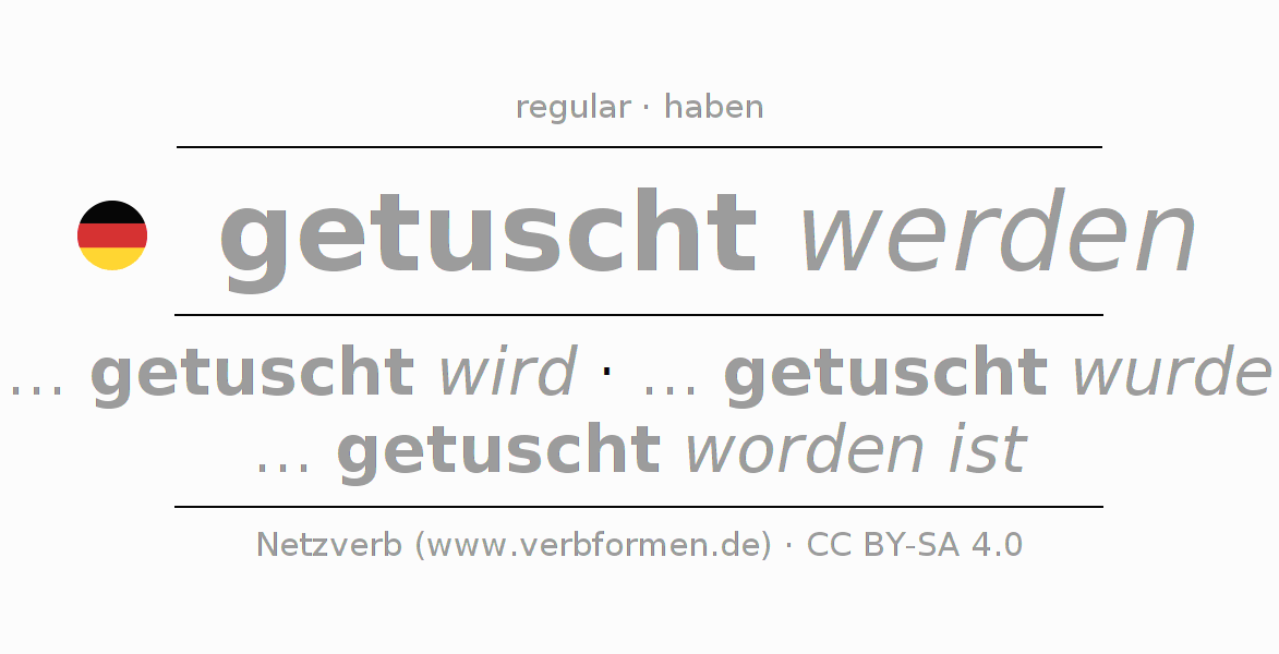 Conjugation of German verb tuschen