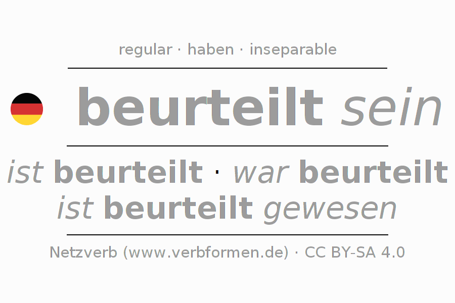 Conjugation of German verb beurteilen