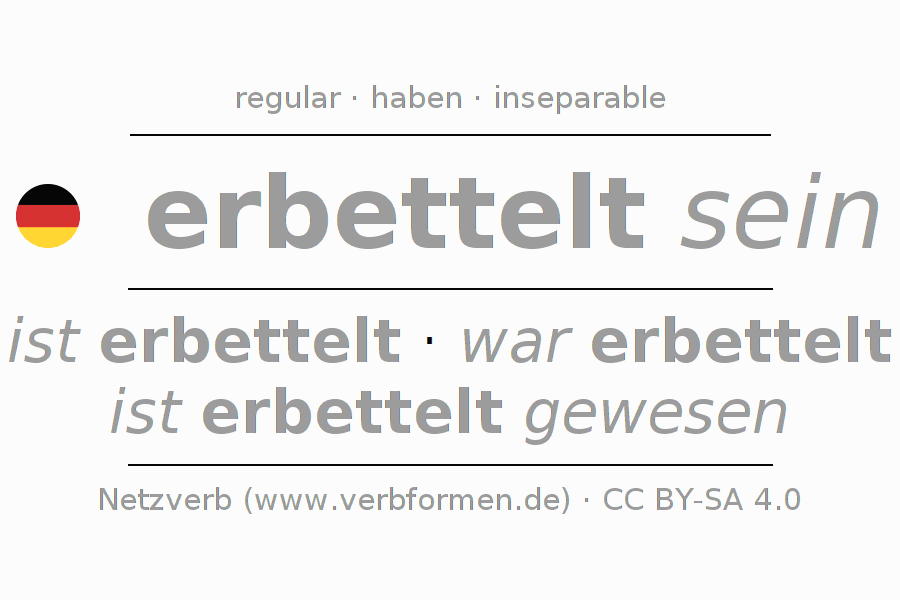 Conjugation of German verb erbetteln