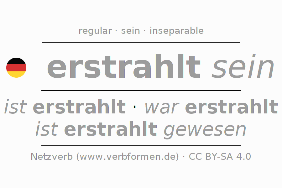 Conjugation of German verb erstrahlen