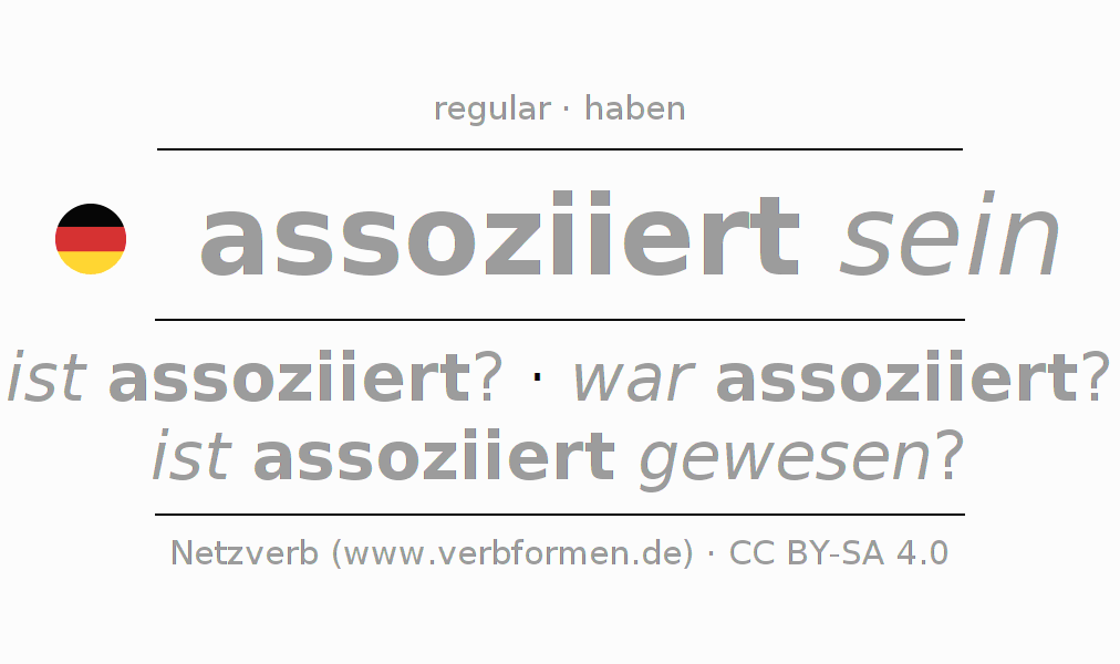 Conjugation of German verb assoziieren