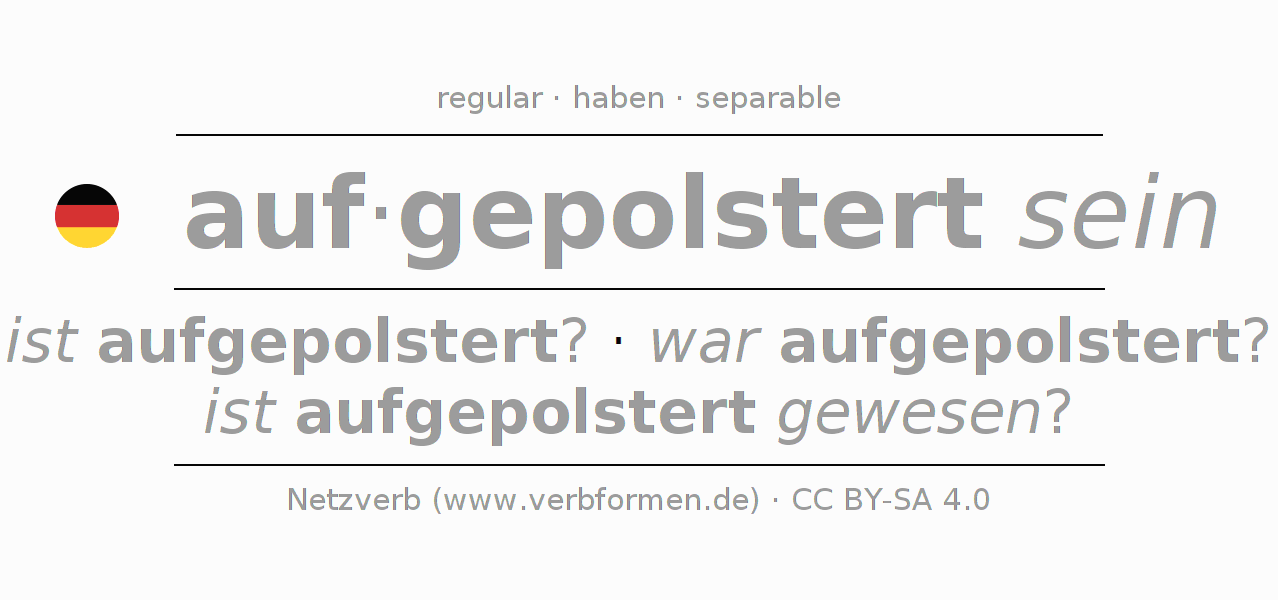Conjugation of German verb aufpolstern