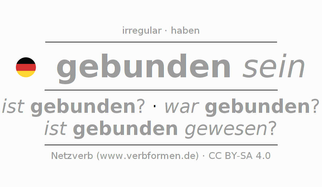 Conjugation of German verb binden
