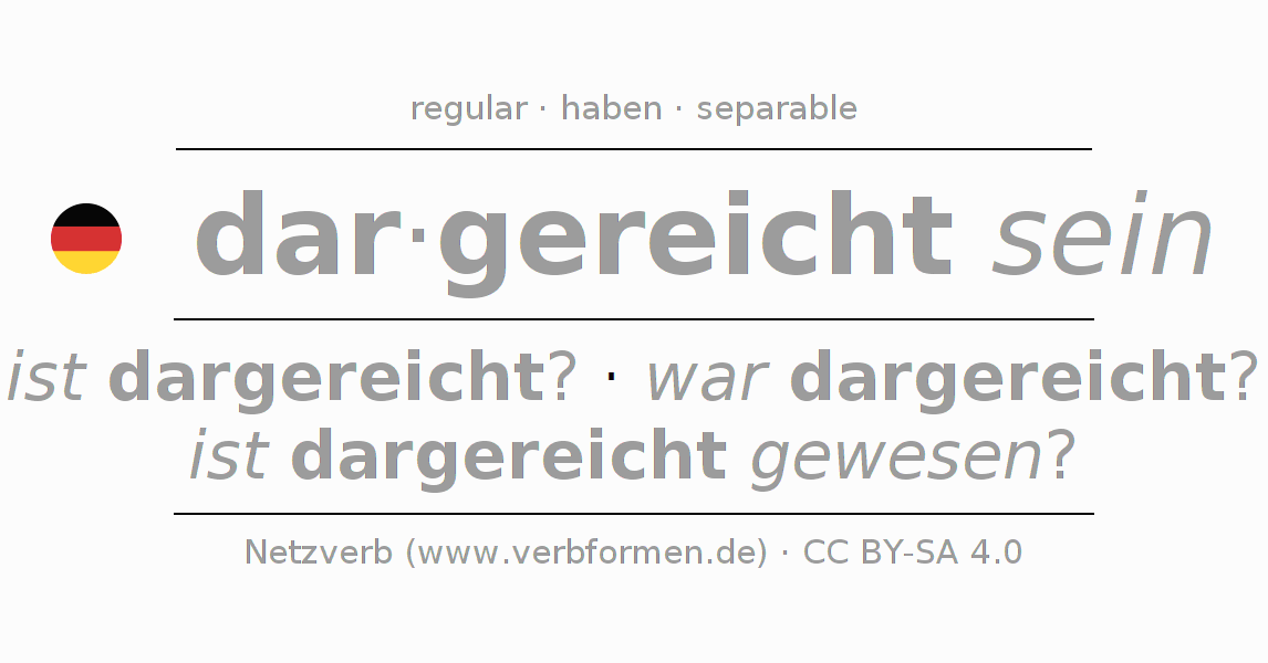 Conjugation of German verb darreichen