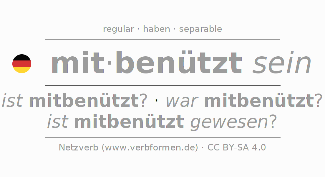 Conjugation of German verb mitbenützen