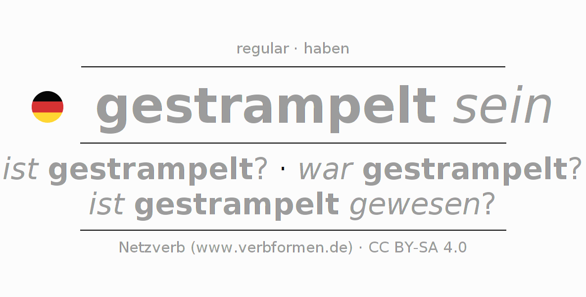 Conjugation of German verb strampeln (hat)
