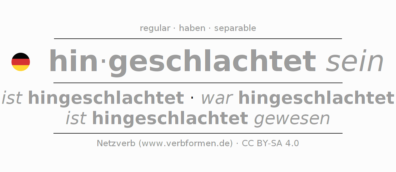 Conjugation of German verb hinschlachten