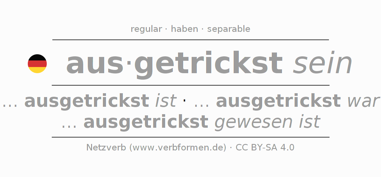 Conjugation of German verb austricksen