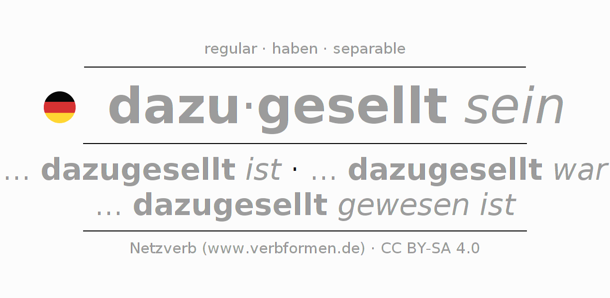 Conjugation of German verb dazugesellen