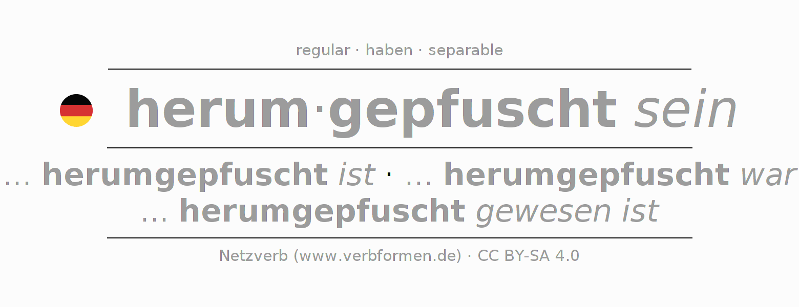 Conjugation of German verb herumpfuschen
