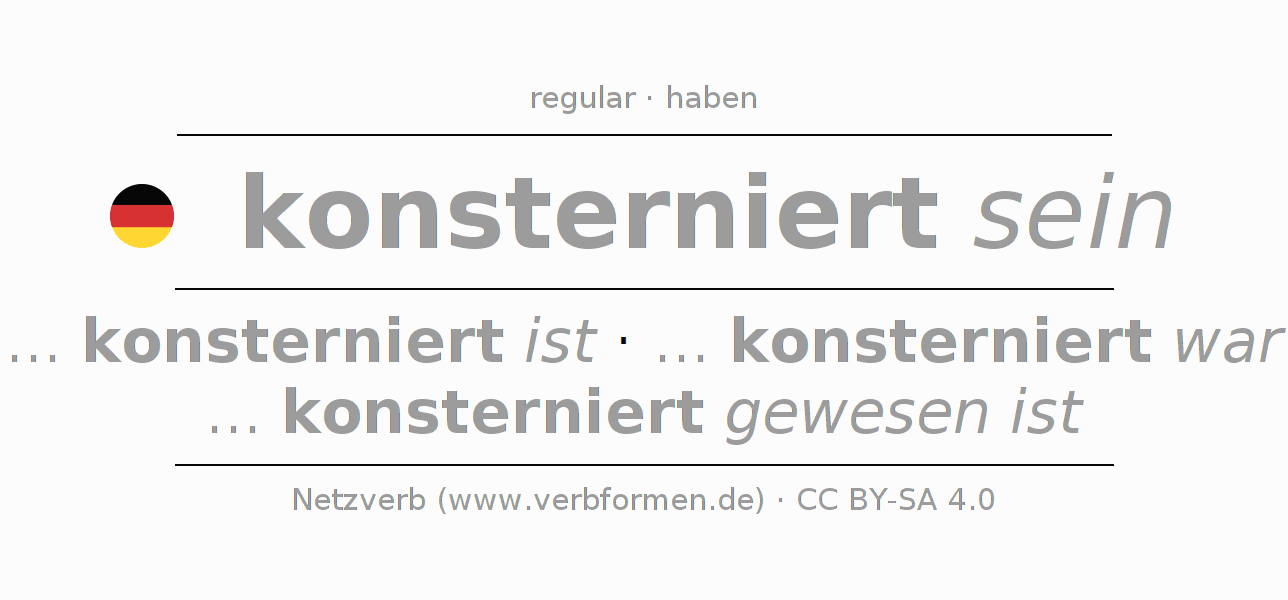 Conjugation of German verb konsternieren