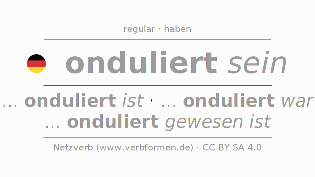 Conjugation of German verb ondulieren