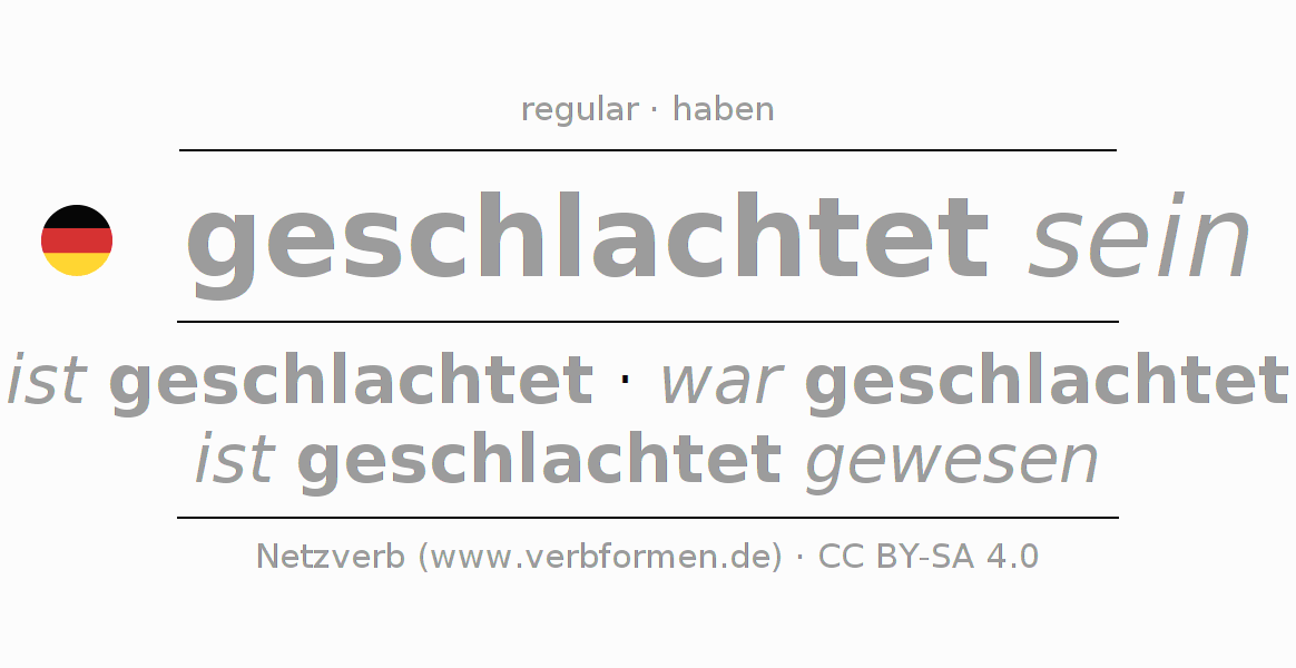 Conjugation of German verb schlachten
