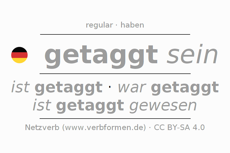 Conjugation of German verb taggen