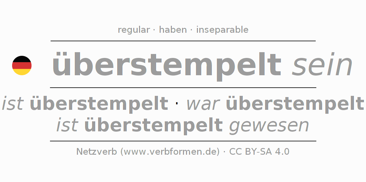 Conjugation of German verb überstempeln