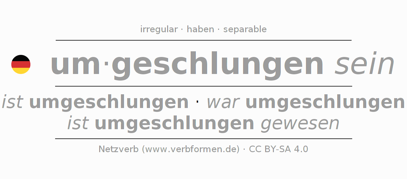 Conjugation of German verb um-schlingen