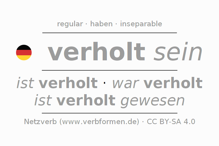 Conjugation of German verb verholen