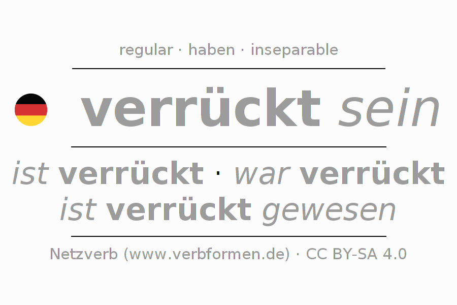 Conjugation of German verb verrücken