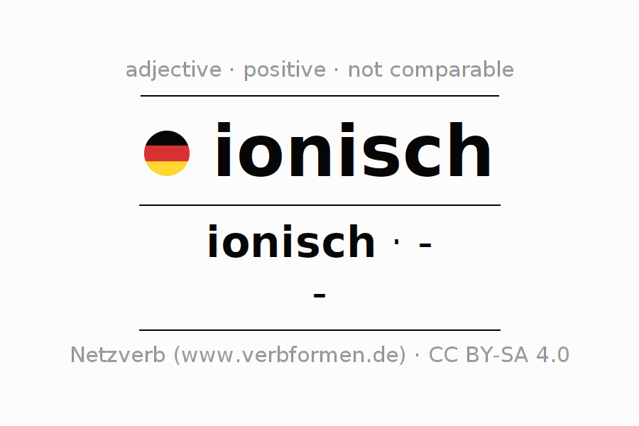 Declension and comparison German "ionisch" - All cases of adjective ...