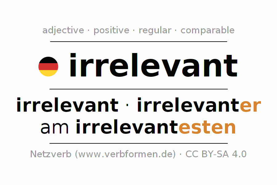 Declension and comparison German